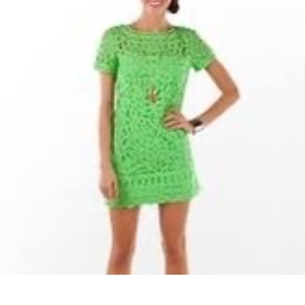 Lily Pulitzer Bright Green 'Mariekate' Mini Shift Dress Size XS